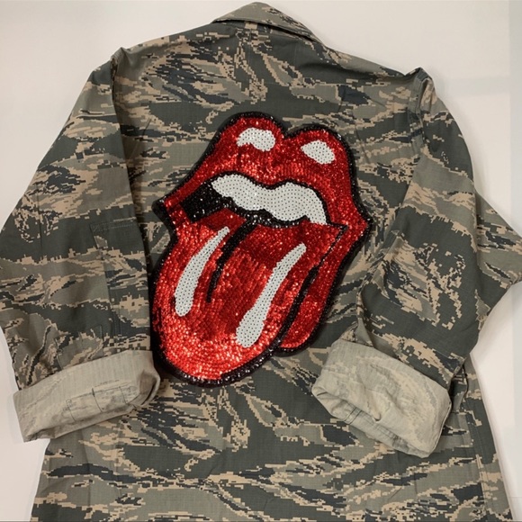 Jackets & Blazers - Air Force camouflage jacket Rolling Stones.